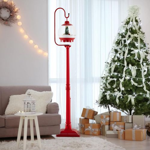 Lampe De Table Musicale De Noël En Forme De Boîte Aux Lettres - LED Multicolores, Mélodies Festives, Alimentation USB Ou Piles - 2