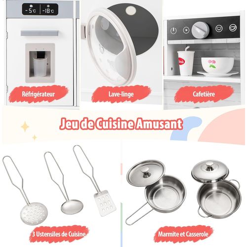 Cuisine Enfant Avec Distributeur D’eau Et Machine à Laver, Cuisiniere Enfant Avec Lumière