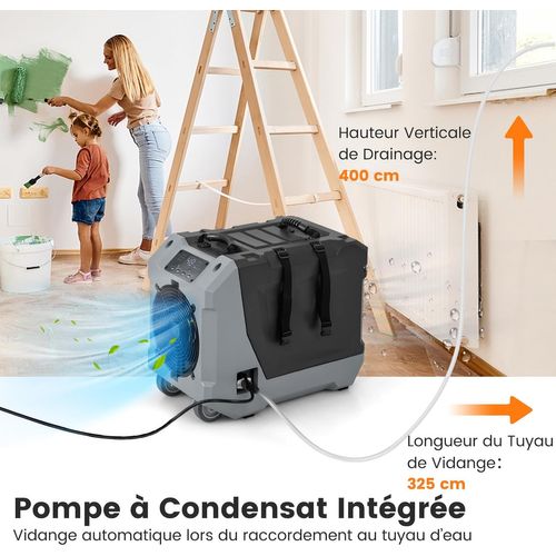 Déshumidificateur Commercial 85l/jour, Déshumidificateur Avec Pompe (noir)