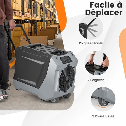 Déshumidificateur Commercial 85l/jour, Déshumidificateur Avec Pompe (noir)