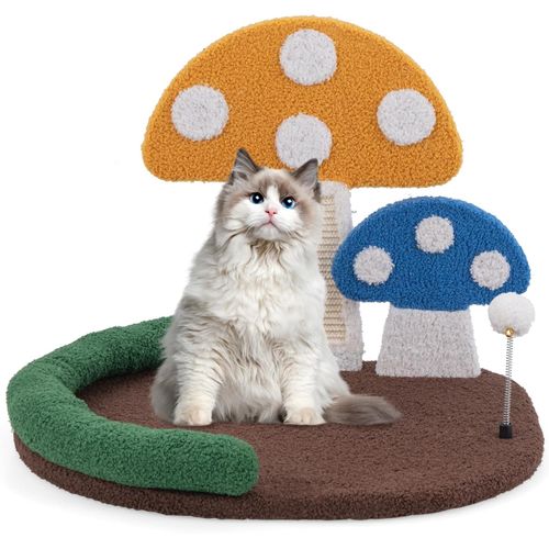 Petit Arbre à Chat, Arbre à Chat Mignon En Forme De Champignon, Planche à Griffer(49 Cm)