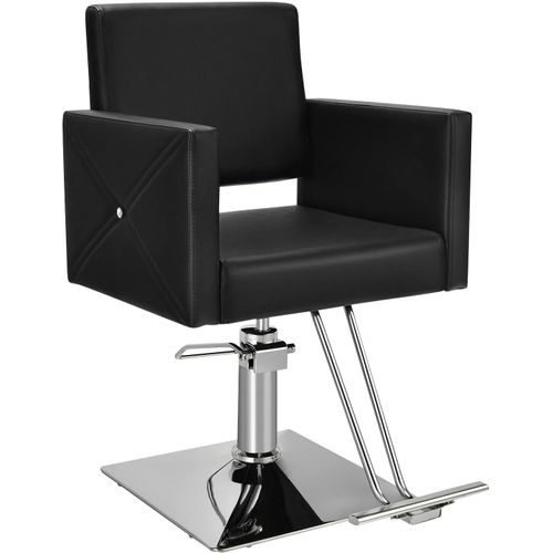 Fauteuil De Coiffure Hydraulique Rotative à 360°, Chaise De Salon Coiffure(63,5 X 79 X 94,5-110 Cm)