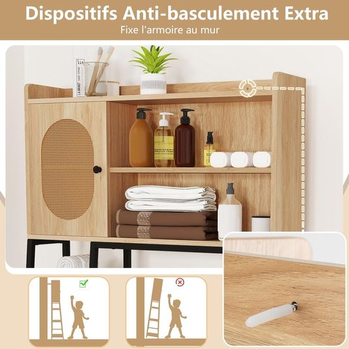 Armoire De Rangement Au-dessus Des Toilettes, Organisateur De Salle De Bain, Meuble Wc