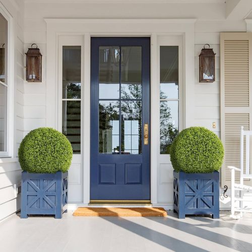 2 Boules De Buis Artificielles 50 Cm Résistantes Aux Uv, Plantes En Boules, Vert