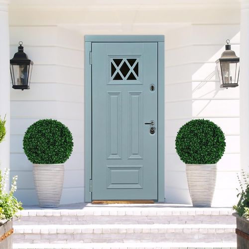 2 Boules De Buis Artificielles 52 Cm Résistantes Aux Uv, Plantes En Boules, Vert Foncé