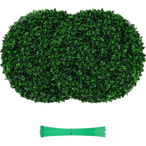 2 Boules De Buis Artificielles 52 Cm Résistantes Aux Uv, Plantes En Boules, Vert Foncé