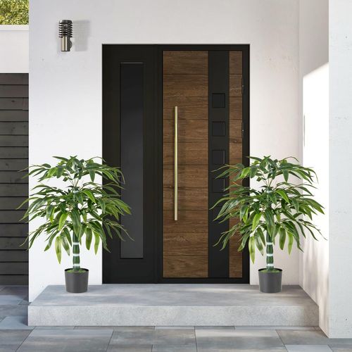 Lot De 2 Arbres Artificiels En Bambou De 100 Cm, Fausses Plantes Avec Pot En Plastique