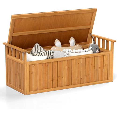 Banc De Rangement D'extérieur En Bois, Banc D'extérieur à 2 Places De 209 L, Charge 100kg