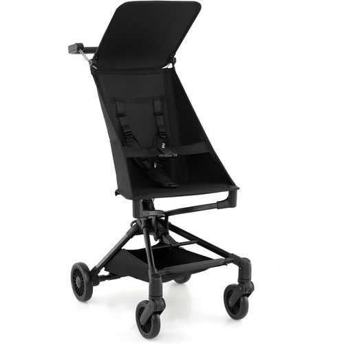 Poussette Canne Bébé 6-36 Mois(charge 15 Kg) Avec Canopy Ajustable Et Siège Hamac, Noir