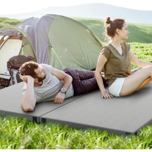 Matelas Camping Pliable, Coussin En Mousse à Mémoire, Sac De Transport En Oxford (gris,188 X 97 Cm)