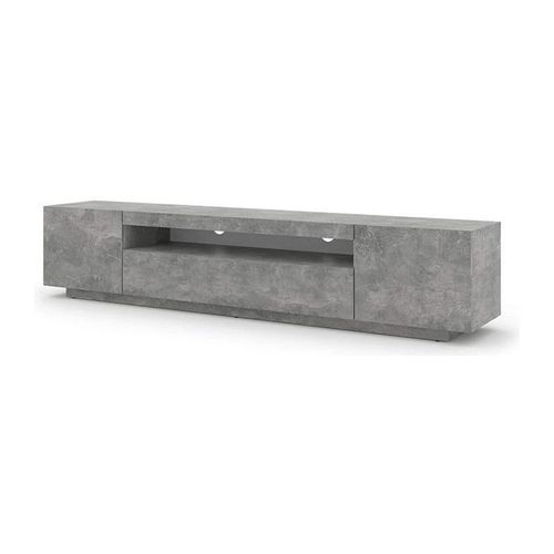 Meuble TV Bas Universel Aura 200 Cm à Suspendre Ou à Poser Sideboeard Béton Sans LED