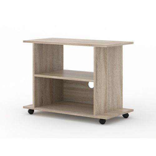 Meuble TV Commode TV Yogi Sonoma 60x80x40 Cm (hxlxp) 2étagères Avec Roues