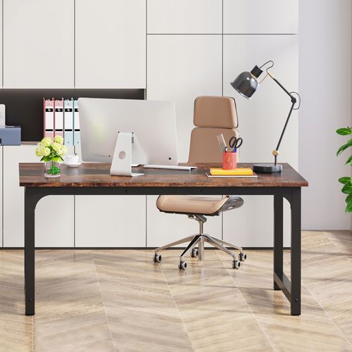 Bureau D'ordinateur Moderne, 160 X 80 Cm, Grand Bureau, Table D'ordinateur, Rustique/noir