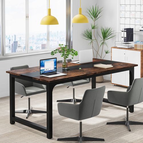 Bureau D'ordinateur Moderne, 160 X 80 Cm, Grand Bureau, Table D'ordinateur, Rustique/noir