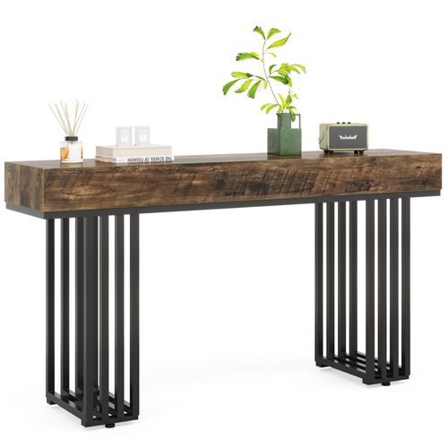 Console Entree, Table D'entrée Avec Cadre Métallique Élégant De Style Industriel