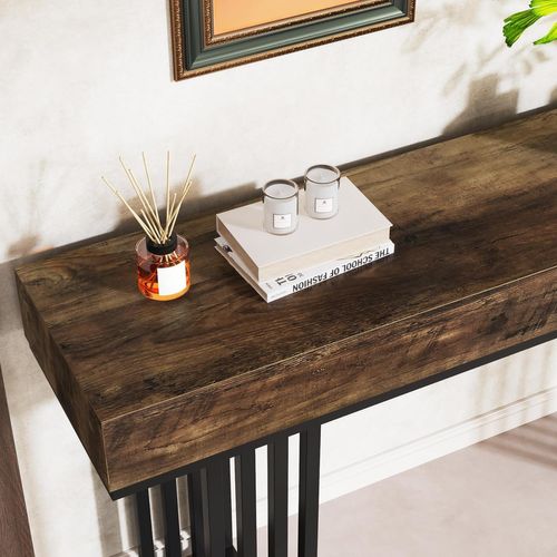 Console Entree, Table D'entrée Avec Cadre Métallique Élégant De Style Industriel