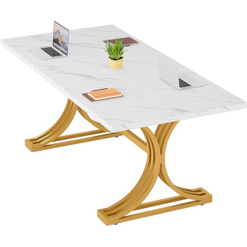 Bureau Table D'ordinateur, 160 X 80 X 75 Cm Table De Bureau Moderne PC Table De Travail