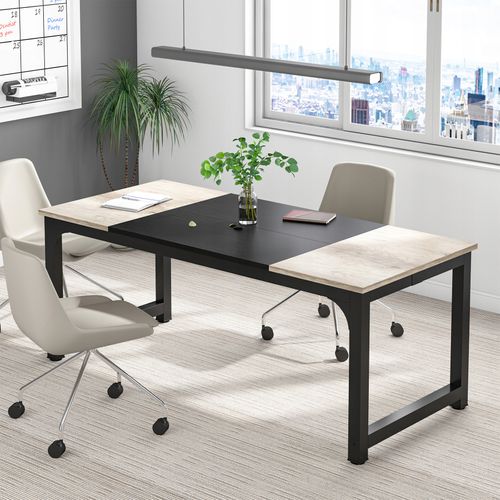 Bureau Pour Ordinateur Portable, Gris Vintage/noir, 180 X 80 X 75 Cm