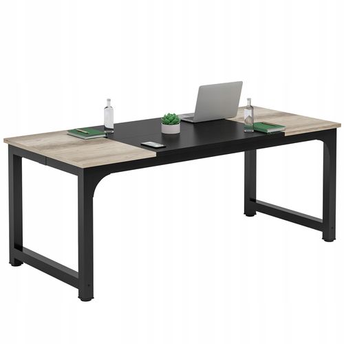 Bureau Pour Ordinateur Portable, Gris Vintage/noir, 180 X 80 X 75 Cm