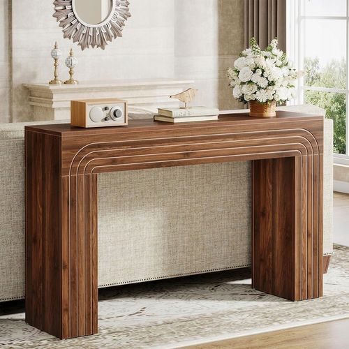 140cm Table Étroite Pour Canapé, Table D'entrée Moderne En Bois Pour L'entrée, Le Couloir, Le Salon