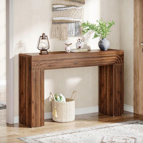 140cm Table Étroite Pour Canapé, Table D'entrée Moderne En Bois Pour L'entrée, Le Couloir, Le Salon