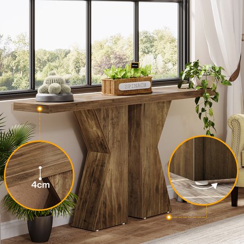 Table D'entrée De Ferme, Table D'entrée D'entrée Avec Cadre En Forme De K Pour Entrée, Salon