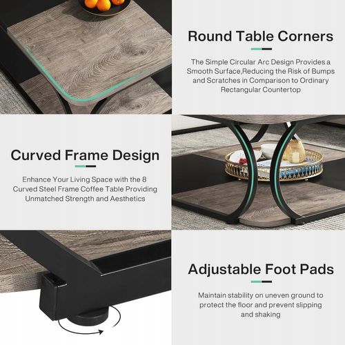 Table Basse Avec Étagère De Rangement Ouverte Pour Le Salon