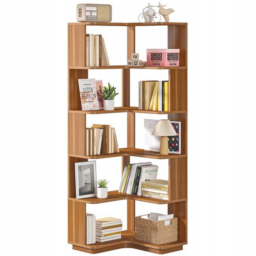 Bibliothèque D'angle à 6 Niveaux, Étagère De Rangement Pour Bureau à Domicile,salon