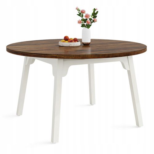 Table De Salle à Manger Ronde Pour 4-6 Personnes, Table De Cuisine Circulaire De 120 Cm