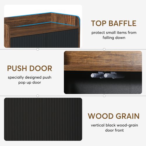 Meuble De Rangement à Chaussures à 5 Niveaux - Pour 15 à 20 Paires De Chaussures - Noir Et Marron