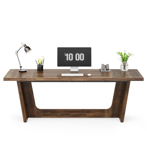 Bureau Informatique, 180 X 79 X 75 Cm Bureau Pour Ordinateur Portable, Table D’étude