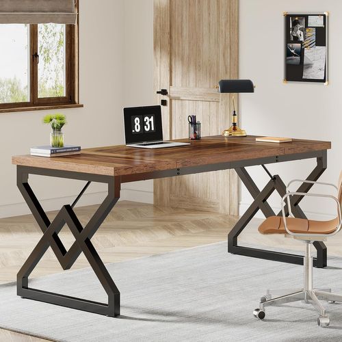 160 X 70 X 75 Cm Grande Table D'ordinateur De Bureau,poste De Travail, Bureau De Direction