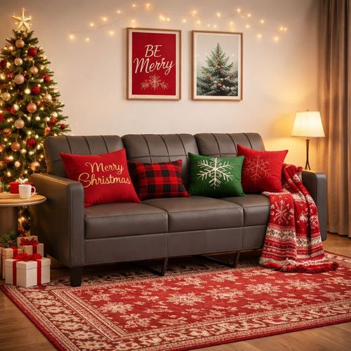 Canapé à 3 Places 180 Cm Similicuir Gris