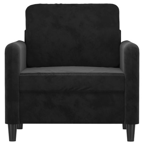Fauteuil Noir 60 Cm Velours