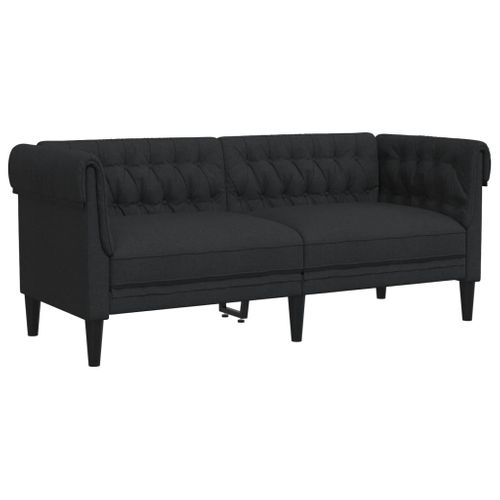 Ensemble De Canapés 2 Pièces Noir Tissu