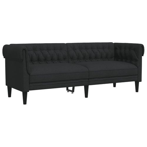 Ensemble De Canapés 2 Pièces Noir Tissu