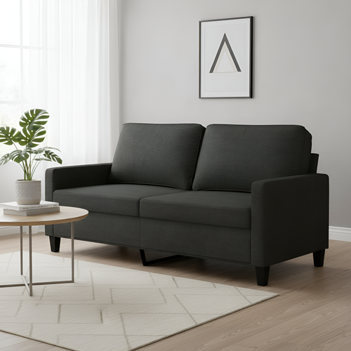 Canapé à 2 Places Jyqf Noir 140 Cm Tissu