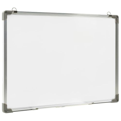 Tableau Blanc Magnétique Effaçable à Sec Blanc 90x60 Cm Acier