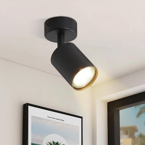 Spot LED Noir Gu10 330°pivotant Lampe De Couloir Moderne Applique Murale Industrielle