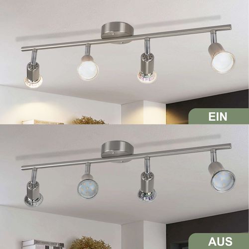 Spot De Plafond LED Orientable Gu10 4 Flamme Spots De Plafond Salon Industriel Orientable
