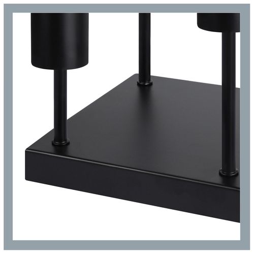 Plafonnier Plafonnier Noir Vintage E27 4 Ampoules Rétro Métal Sans Ampoules