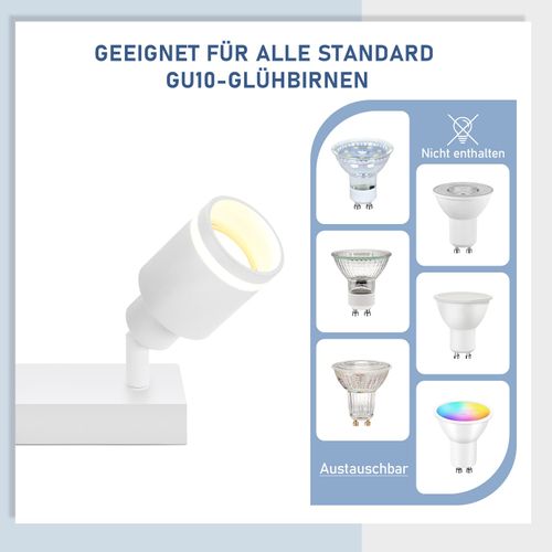 Spot De Plafond 3er  Gu10 Orientable Moderne Intérieur Métal Orientable Sans Ampoule