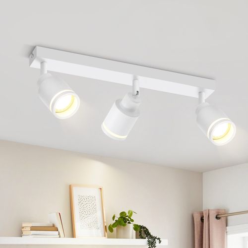 Spot De Plafond 3er  Gu10 Orientable Moderne Intérieur Métal Orientable Sans Ampoule