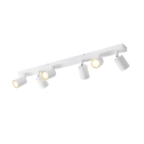 Spot De Plafond Salon Blanc 6 Flammes Gu10 Orientable 350°, Sans Ampoule