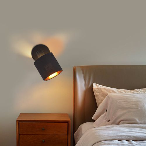 Spot Mural Intérieur Noir E14 Vintage Plafonnier Spot Salon Pivote à 350°