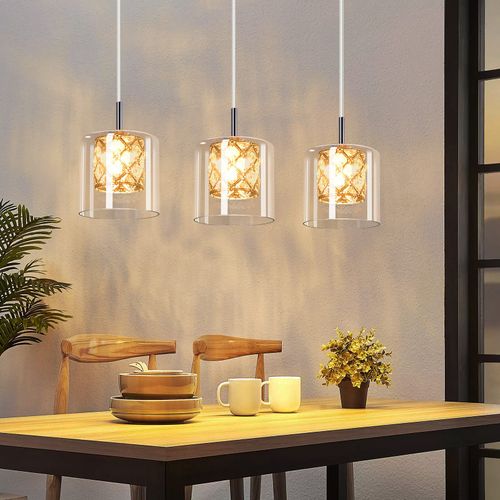 Lampe Suspendue Pour Salle à Manger En Verre G9 Cristal Moderne à Hauteur Réglable