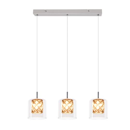 Lampe Suspendue Pour Salle à Manger En Verre G9 Cristal Moderne à Hauteur Réglable
