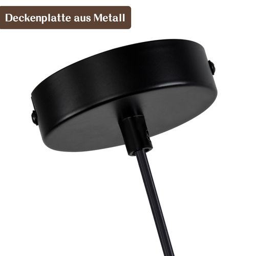 Lampe à Suspension Pour Table à Manger Vintage En Verre Gris Fumé E27 Pour Salon Ou Cuisine