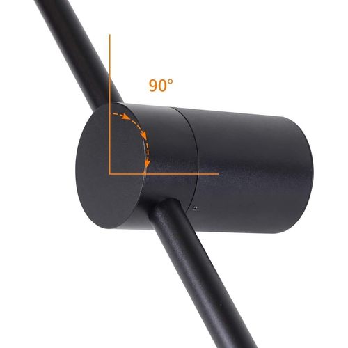 Lot De 2 Applique Murale LED D'intérieur Noire Moderne Pour Escalier Pivotant