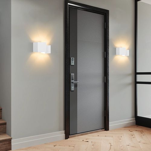 Applique Murale Intérieure G9 - Lampe Moderne En Plâtre Blanc Pour Chambre Escalier Couloir